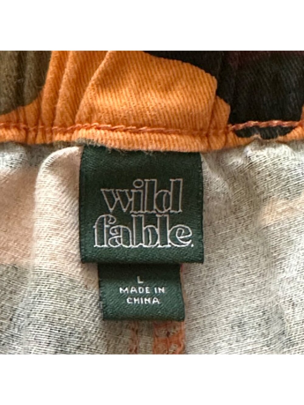 Camo Cargo Jogger Pants Orange Brown Camouflage Utility Streetwear Size XL Retro - Picture 9 of 10